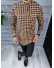 Camasa barbati asimetrica in carouri slim fit B2129 O2-4.2